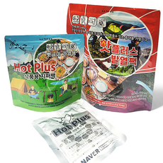 핫플러스 발열팩 세트/ 찬물만 부어 라면 햇반 3분카레 전투식량 데우는 식품발열용품, 1세트, 70g