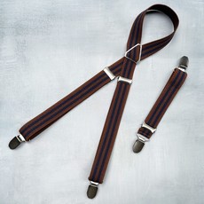 寵物可調節揹帶夾 狗狗生理褲尿不溼固定夾可愛鬆緊揹帶, 咖啡藏青豎條,S碼, 1個, S碼