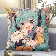 하츠네 미쿠 쿠션 40x40cm, A