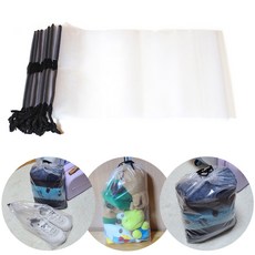 에이러브 끈조임 투명 두꺼운 비닐봉투 32X42cm 15장