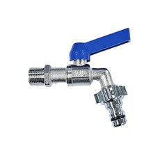 L-SHOP 야외용 볼타입 수도꼭지 원터치 호스연결 볼밸브, 1개