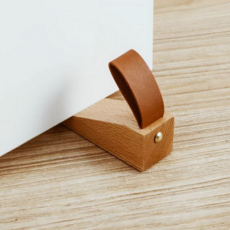 방문 스토퍼 소음방지 고정형 우드 우드 방문 스토퍼 바닥형 문받침 원목문 손잡이 현관문 가죽 충격 끼임