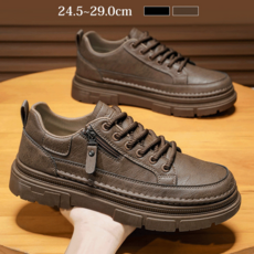 남성 가죽 방수 미끄럼 방지 키높이 비즈니스 캐주얼 구두