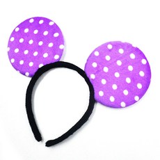 디오유엔 행사장식 머리띠 도트 미니 바이올렛