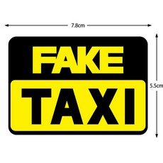 小梁部品 FAKE TAXI 計程車 UBER PORNHUB 貼紙 情色 潮牌 假計程車 防水 反光 重機 機車, 1個