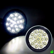 12V-24V 교체용 원형 LED테일램프 화이트LED, 24V용
