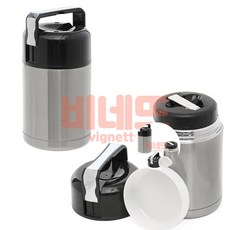 보온죽통 1L 실버 죽통도시락