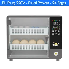 24 계란 인큐베이터 완전 자동 터치 온도 제어 농장 부화장 기계 치킨 오리 메추라기 새 Brooder 계란 인큐, [01] 24Egg Dual EU 220V, 1개