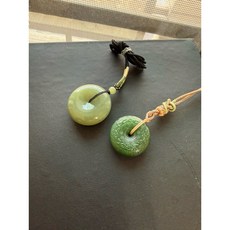 天然和闐玉新疆若羌料黃口平安扣吊墜，寶寶平安吉祥玉珮