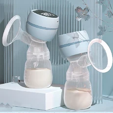 유축기 180ML 휴대용 스마트 전기 펌프 마사지 충전식, 01 blue