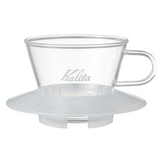 Kalita Wave系列玻璃咖啡濾杯 WDG-155 1~2人用 透明, 0ml, 單品, 1個