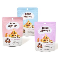 보노네이처 고양이 스낵 보노까까, 12개, 혼합(연어+참치+치킨)