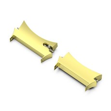 【錶帶金屬連接器】適用 三星 Galaxy Watch6 Classic 43mm SM-R950 SM-R955 手錶 接口 生耳, 金色(一對兩個)