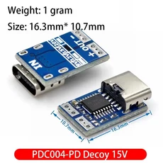 C타입 PD 미끼 모듈 to 트리거 익스텐션 케이블 QC4 충전기 9V PDC004-PD, 01 PDC004-PD Decoy 15V