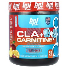 BPI스포츠 CLA + 카르니틴 과일 펀치 370g(13.05oz), 1개, 370g