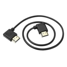 Uonecn 소니 A7siii용 직각 HDMI Atomos Ninja V용 카메라 HDMI용 4K 코일 HDMI 케이블 Z-CAM F6용 짧은 HDMI 케이블 Z-Cam, 블랙