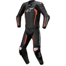 Alpinestars Missile V2 兩件式皮衣 長野總代理 防摔衣 賽車服, 1個, 黑螢光紅48
