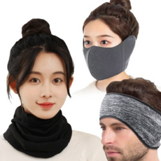 루체트리 귀마개 이거찜 겨울방한 15종 패딩목도리 과일귀도리 머리띠 방한대 방한용품, 5.GS002124 접이식털귀마개 와인