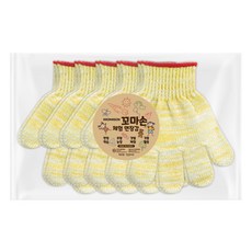 장갑이네 국내생산 꼬마손 어린이 면장갑 키즈 작업장갑 체험학습 텃밭 가드닝 갯벌 체험 장갑 노랑, 노랑 XS(만3세 이하) 5켤레(묶음), 1개