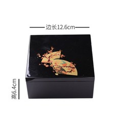 전통 장어 덮밥 스텐찬합 접시 사각형 그릇 높은 플레이팅 히쓰마부시 용기 스태킹 5구획, 금부채