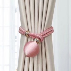 커튼 스트랩 가볍고 사치스러운 조절 거즈 스트랩 심플 커튼 버클 스트랩 큐티한 여밈 스트랩, 핑크색, 3대 6세트, 1개