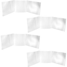 4pcs 마작 카드 보호 커버 6.4x5.3 인치 2025 대형 투명 슬리브 내구성 PVC 홀더 케이스 액세서리 선물, 4pcs 마작 카드 보호 커버 6.4x5.3 인치 20