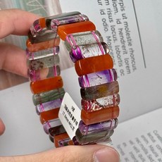 晶庫水晶 頂級多寶手排 17咪 44公克 幽靈 紫水晶 髮晶 兔毛 手鍊 串珠 DIY手排, 1個, 頂級多寶手排9號17.8咪44公克