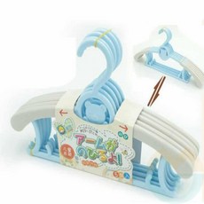 유아용 사이즈조절 아동 옷걸이 어깨뿔방지 행거 5P 블루, 상세페이지 참조, 1개