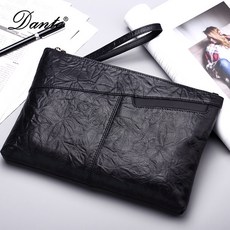 Dante 男款手拿包 頭層牛皮抓花工藝信封包, 頭層牛皮+禮盒包裝