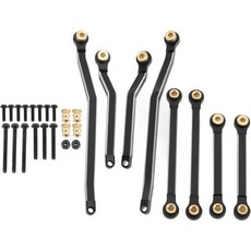 8개 세트 RC 휠베이스 링크 로드 구리 알루미늄 합금 섀시 연결봉 당기기 HOBBYPLUS 118 4WD CP18P 카 내구성 가벼운 서스펜션 업그레이드 키트 블랙, 검정