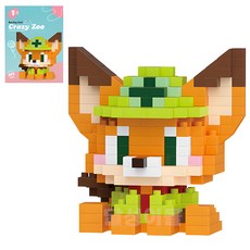 바니랜드 크레이지 주 동물 블럭 토끼 외 12종, 보이스카웃 여우 307pcs, 1개