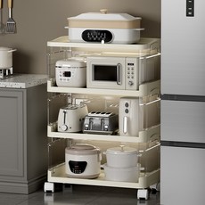 ZOZOFO 다용도 접이식 주방 선반 수납장 가정용 침실 거실 장난감 간식, 1개, 흰색