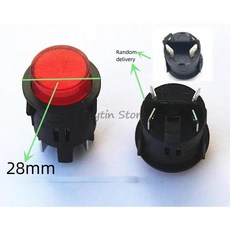 전원 푸시버튼 스타트 스위치 리모컨 자동차 차량 오토바이 삼륜차, 색상: 2. 4Pin 28mm 1Pc, 1개