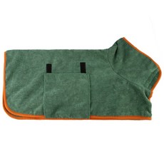 애견 극세사 목욕 가운 강아지 고양이 수건 WI084DG, 그린, 2개