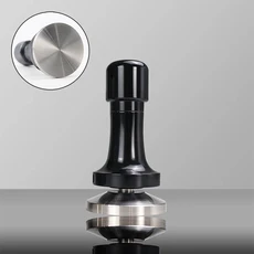 조정 깊이 커피 탬퍼 교정된 일정한 압력 스프레소 분배기 스테인리스 스틸 포스 바리스타 도구 58.5mm, 05 Black 58.5mm