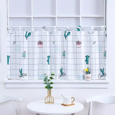 간이 미니 방수 커튼 가리개 화장실 욕실 주방 창문 다용도 가림막 바란스