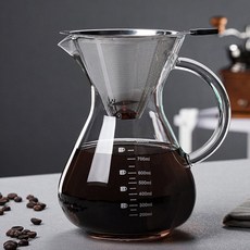 핸드드립 세트 커피 800ml 서버 드리퍼 거름망 세트 카파레서버홈카페 드리퍼드립서버드리퍼 핸드드립 dew+5978YB