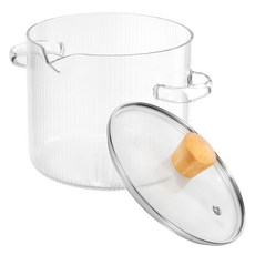 1600ML 2300ML 유리 요리 냄비 투명한 붕규산 뚜껑이 있는 다기능 스튜 요리용, Transparent L