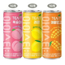 TEA:T 아이스티 3종세트(복숭아+애플망고+레몬), 30개, 240ml