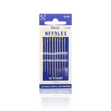 스테인레스 스틸 멀티 사이즈 바느질 바늘 황금 자수 패브릭 크로스 스티치 바늘 키트 도구 바느질 수제 바늘, 081-10개, 1개