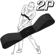 온프 골프 스윙 밴드 연습 자세교정 치킨윙 오버스윙 방지 1+1, 블랙, 2개