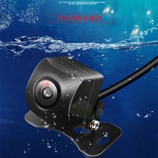 誠盛通 倒車攝影鏡頭 外掛通用型 IP68防水全彩小巧CMOS帶尺規標線, 第四代超高畫質星光夜視後鏡頭