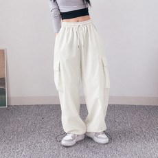 댄마샵 유닉 카고 스트링 와이드 팬츠 여성 줌바 댄스복 하의 방송 셔플 댄스 에어로빅복