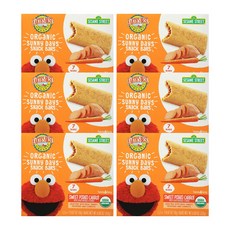 Earth's Best 유기농 스낵 Sesame Stre Earth's Best Organic s Snacks Sesame Street Toddler Snacks Organ, N/A, 4.69 온스(6팩), 1개, 19g