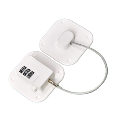 프레피 무타공 냉장고시건장치 번호 사각 화이트, 1개