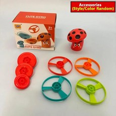 에어 디스크 런처 실내외 게임 소잉 머신 플라잉 소서 스피닝 자이로 스포츠, 1개, 3. red mushroom