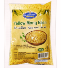 YELLOW MONG BEAN 깐녹두 100% dau xanh boc vo, 1개, 400g