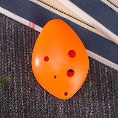 台灣Jazzy 暑假學習推薦 6孔高音C調陶笛 塑膠材質 入門小樂器 多色可選, 1個, 橙色 (掛繩顏色隨機), 橙色 (掛繩顏色隨機)