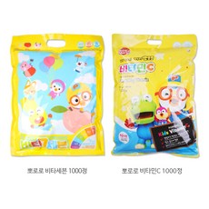 뽀로로 비타세븐 1000정 1개 + 뽀로로 비타민C 1000정 1개, 1세트, 1.2g