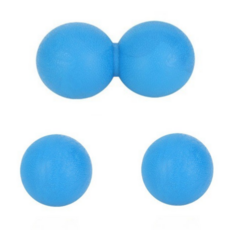 컴윗미 마사지 땅콩 지압 듀얼 요가볼, 1세트, 블루